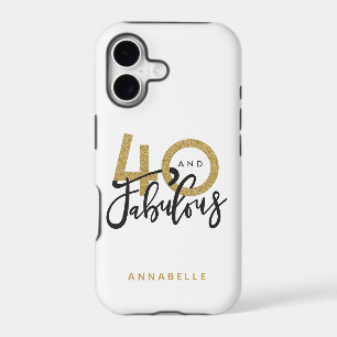 40 and fabulous gold & black birthday party