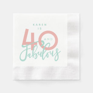 40 and fabulous napkin