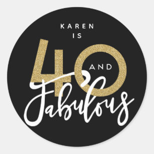 40 and fabulous stickers
