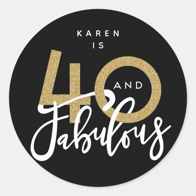 40 and fabulous stickers (Front)