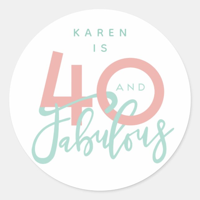 40 and fabulous stickers (Front)
