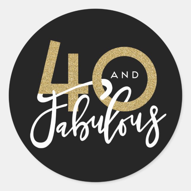 40 and fabulous stickers (Front)