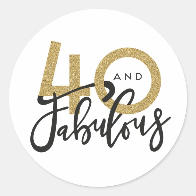 40 and fabulous stickers (Front)