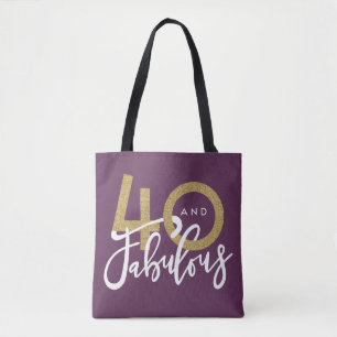 40 and fabulous tote bag