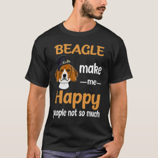 40 Beagle Make Me Happy T-Shirt