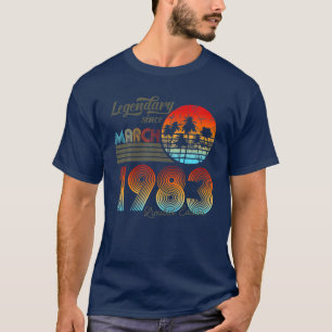 40. Birthday 40 Legendary Since March 1983 T-Shirt