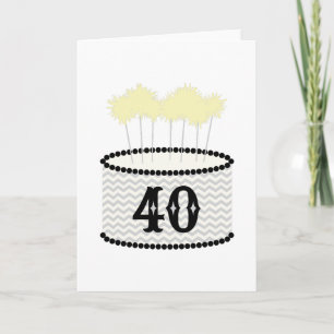 40 Birthday Cake Card