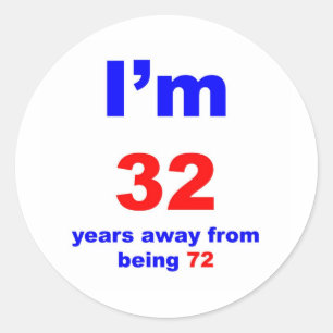 40 Birthday Classic Round Sticker