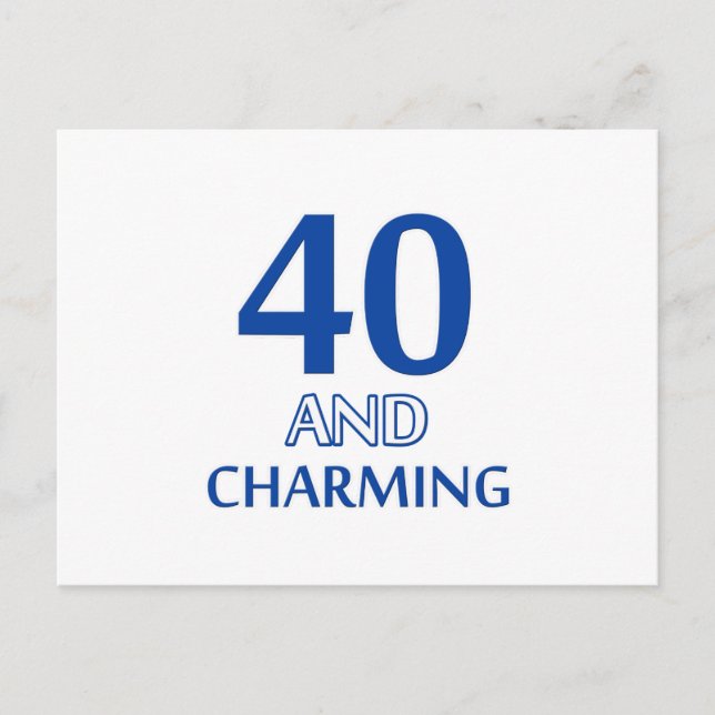 40 birthday design postcard (Front)