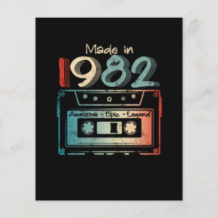 40 Birthday Gifts Year Old Made in 1982 Cassette