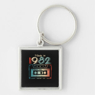 40 Birthday Gifts Year Old Made in 1982 Cassette Key Ring