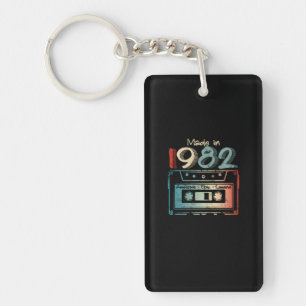 40 Birthday Gifts Year Old Made in 1982 Cassette Key Ring