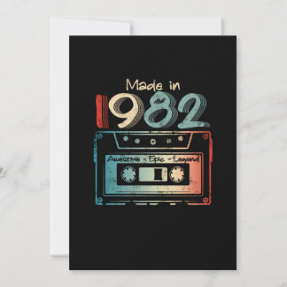40 Birthday Gifts Year Old Made in 1982 Cassette Save The Date