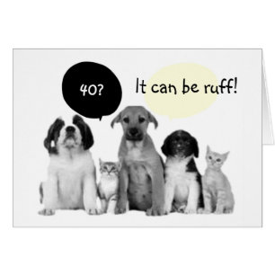 "40" CAN BE RUFF-SO ENJOY IT SAY THE PUPS