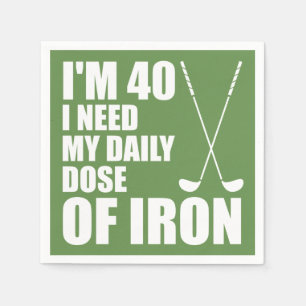40 Daily Dose Of Iron Golfer Party Napkins