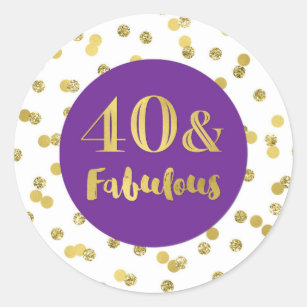 Purple 40th Birthday Party Supplies | Zazzle.com.au