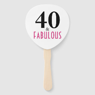 40 & Fabulous Birthday Hand Fan