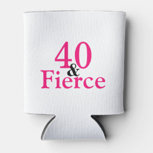 40 & Fierce Birthday Party Can Cooler