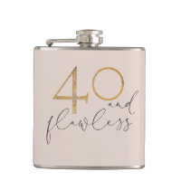 40 & Flawless Pink and Gold 40th Birthday