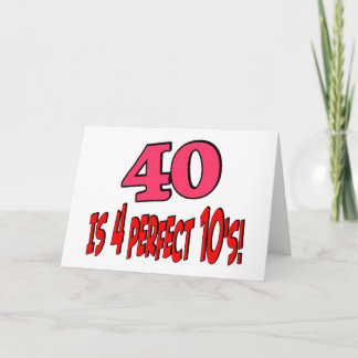 40 is 4 perfect 10s (PINK) Card