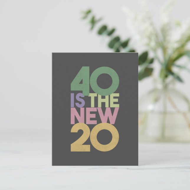 40 is the New 20 - 40th Birthday Essential Card (Standing Front)