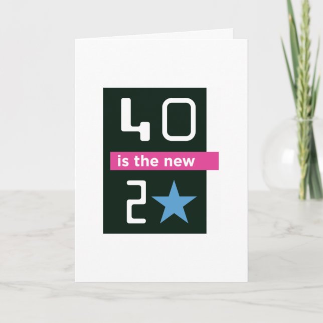 40 is the new 20 birthday card (Front)