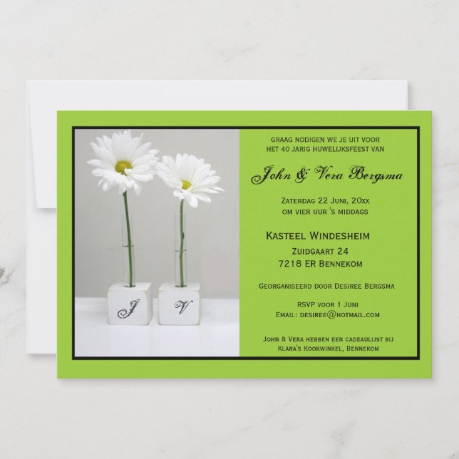 40 Jarig wedding Invitation (Front)