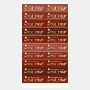 40 MAPLE GRADE LABELS in 4 SYRUP COLORS (10 each)