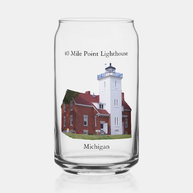 40 Mile Point Lighthouse can glass (Front)
