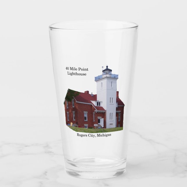 40 Mile Point Lighthouse glass (Front)