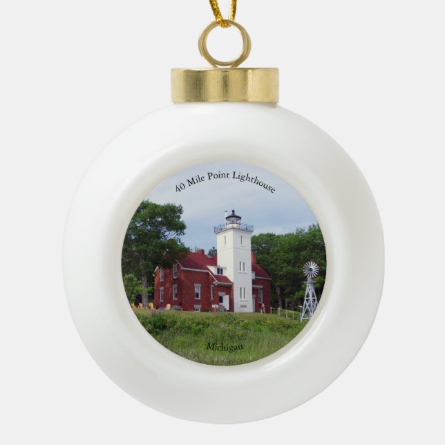 40 Mile Point Lighthouse ornament (Front)