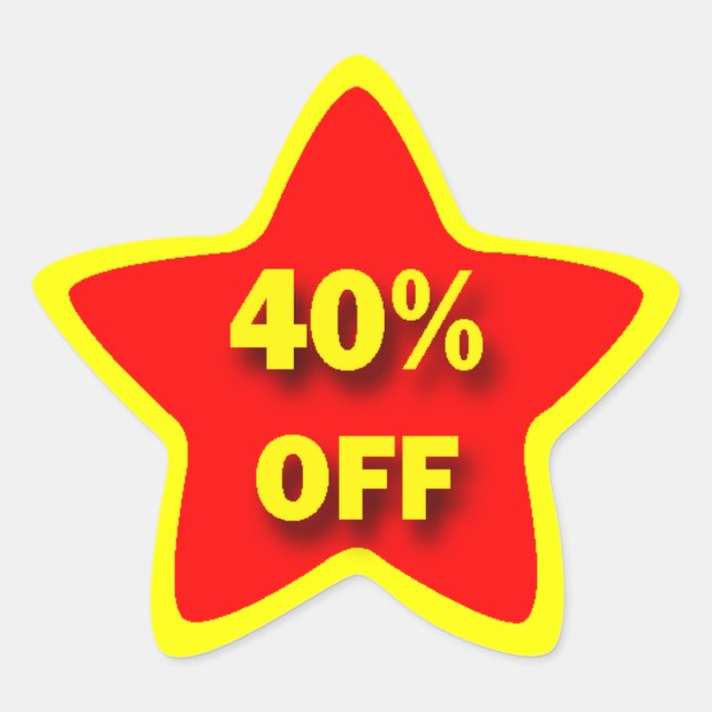 40% OFF Star Stickers (Front)