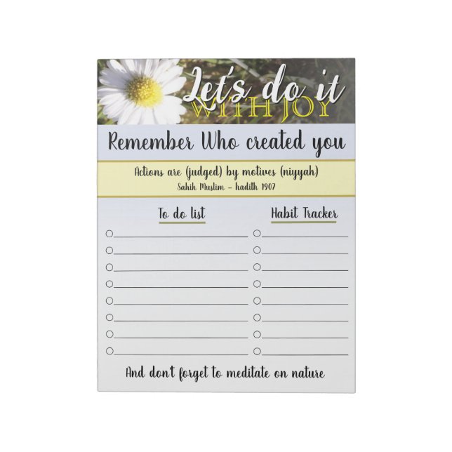 40 pages - daily planner daisy notepad (Rotated)