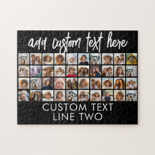 40 Photo Collage - 4 Rows 10 Columns - Script Name Jigsaw Puzzle