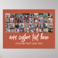40 Photo Collage - 4 Rows 10 Columns - Script text