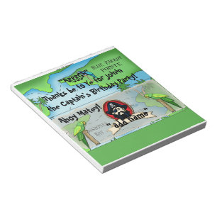 40 Pirate Birthday Candy Bar Wrapper Party Favor Notepad