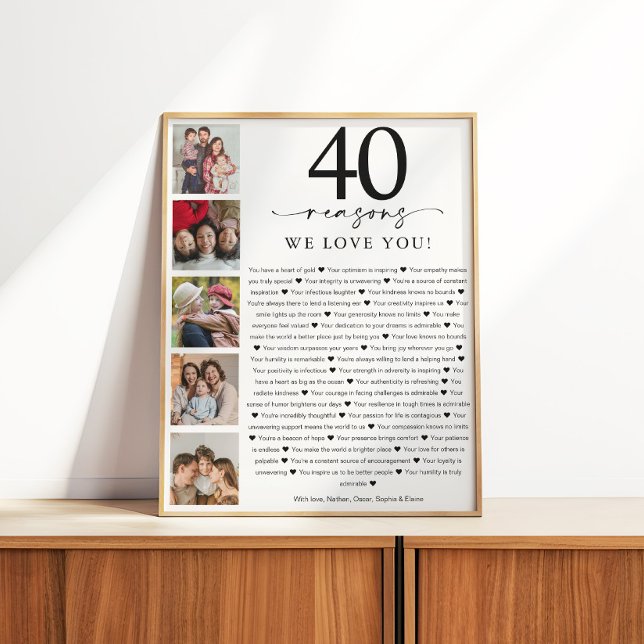 40 Reasons We Love You Birthday or Anniversary Poster (Creator Uploaded)