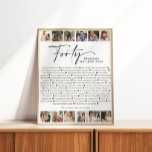 40 Reasons We Love You Birthday Photo Collage Poster<br><div class="desc">40 Reasons We Love You Photo Collage Poster | Customizable Photo Collage Celebrate a loved one with this heartfelt 40 Reasons We Love You poster—perfect for milestone birthdays, anniversaries, or just to show how much they’re cherished. This elegant and fully customizable design lets you personalize each of the 40 reasons...</div>