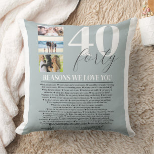 40 Reasons We Love You Gift  Cushion