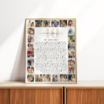 40 Reasons We Love You Photo Collage Keepsake Gift Poster<br><div class="desc">40 Reasons We Love You Photo Collage Poster | Customizable Photo Collage Celebrate a loved one with this heartfelt 40 Reasons We Love You poster—perfect for milestone birthdays, anniversaries, or just to show how much they’re cherished. This elegant and fully customizable design lets you personalize each of the 40 reasons...</div>