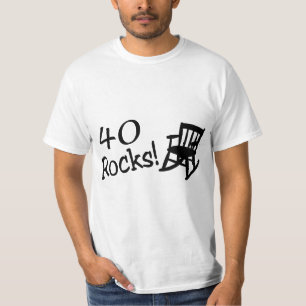 40 Rocks (Black Rocking Chair) T-Shirt