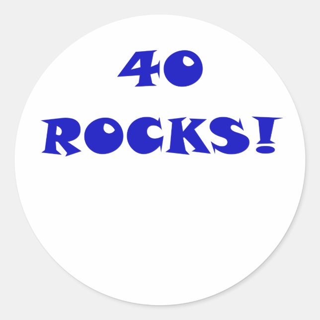 40 Rocks Classic Round Sticker (Front)