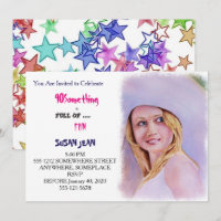 40 SOMETHING & Full of Fun Summer Hat Invitation
