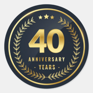 40 Year Anniversary Classic Round Sticker