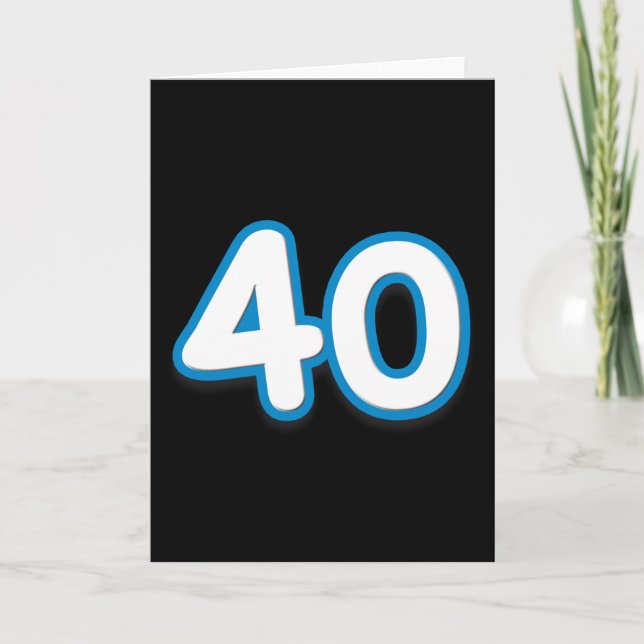 40 Year Birthday or Anniversary - Add Text Card (Front)