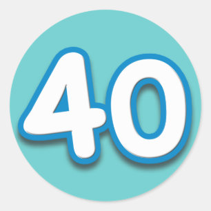 40 Year Birthday or Anniversary - Add Text Classic Round Sticker