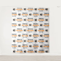 40 Year High School Reunion Step Repeat Backdrop