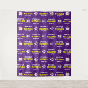 40 Year High School Reunion Step Repeat Backdrop Tapestry
