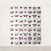 40 Year High School Reunion Step Repeat Backdrop