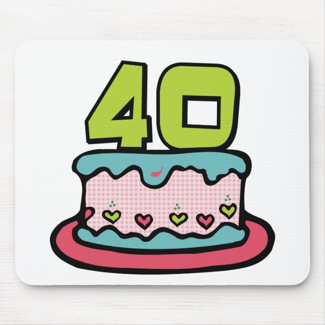 40 Year Old Birthday Cake Mouse Pad (Front)